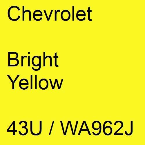 Chevrolet, Bright Yellow, 43U / WA962J.